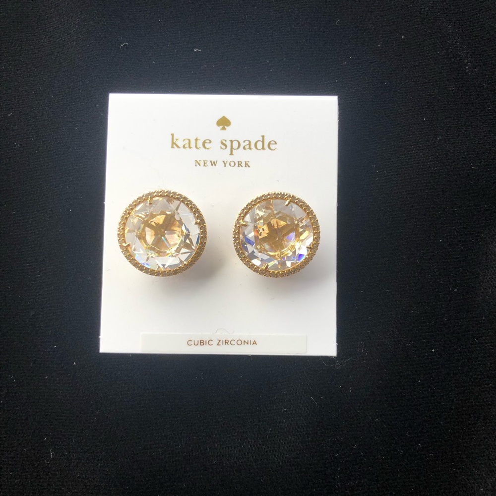 Kate Spade She Has Spark Clear Crystal Earrings